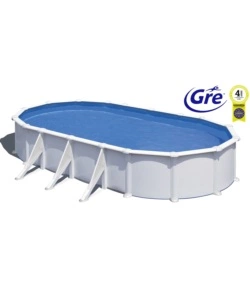 Piscina fuori terra ovale 730x375x120 cm "fidji" con filtro a sabbia, skimmer e scaletta - gre kit730eco